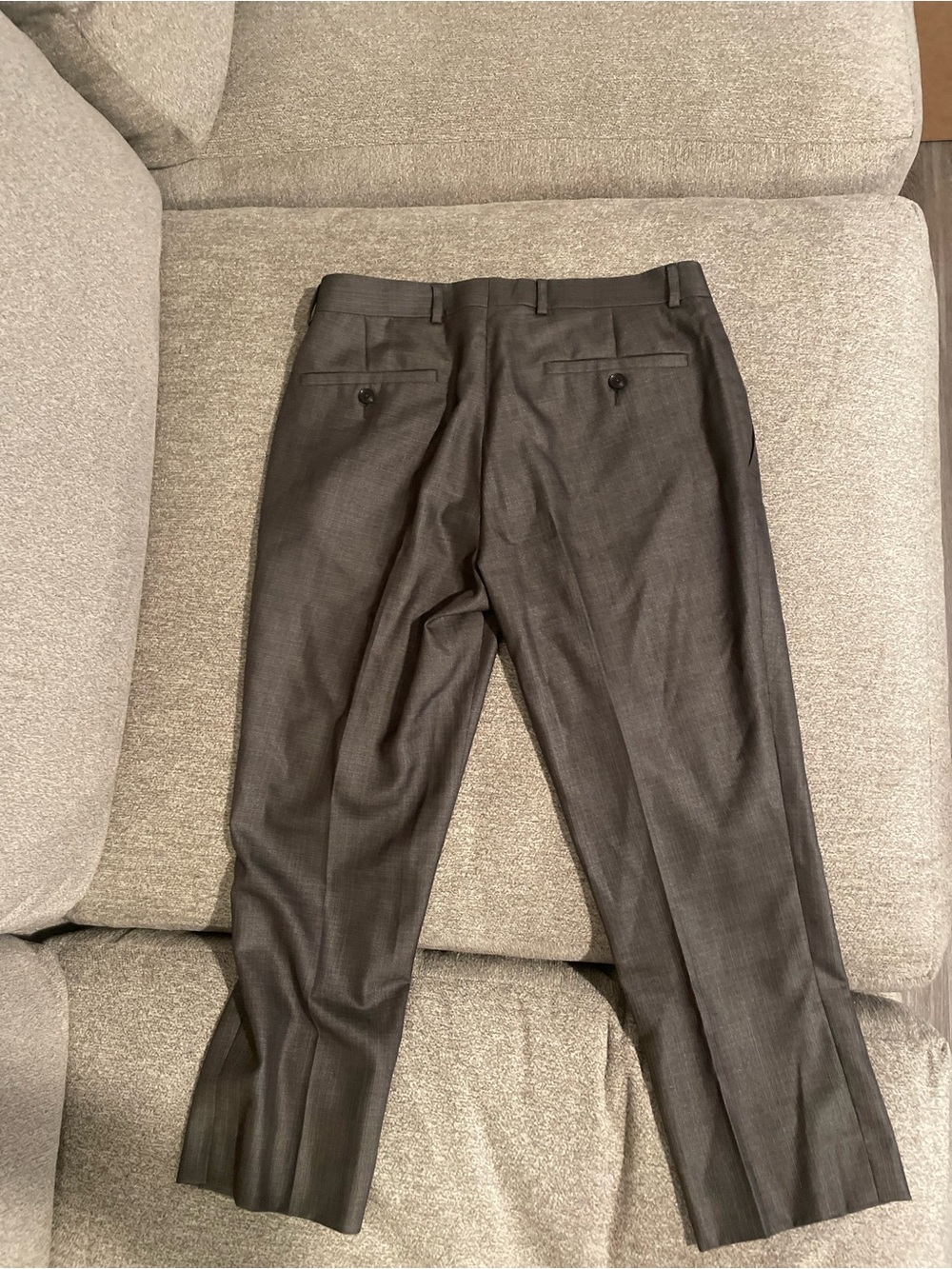 Men's Tailored Dark Gray Dress Pants